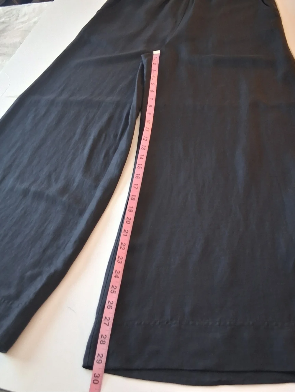 Banana Republic Linen Blend Wide Leg High Rise Pull-on Pants Black Sz  Med